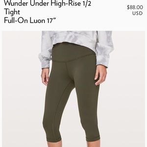 Lululemon Wunder Under Crops